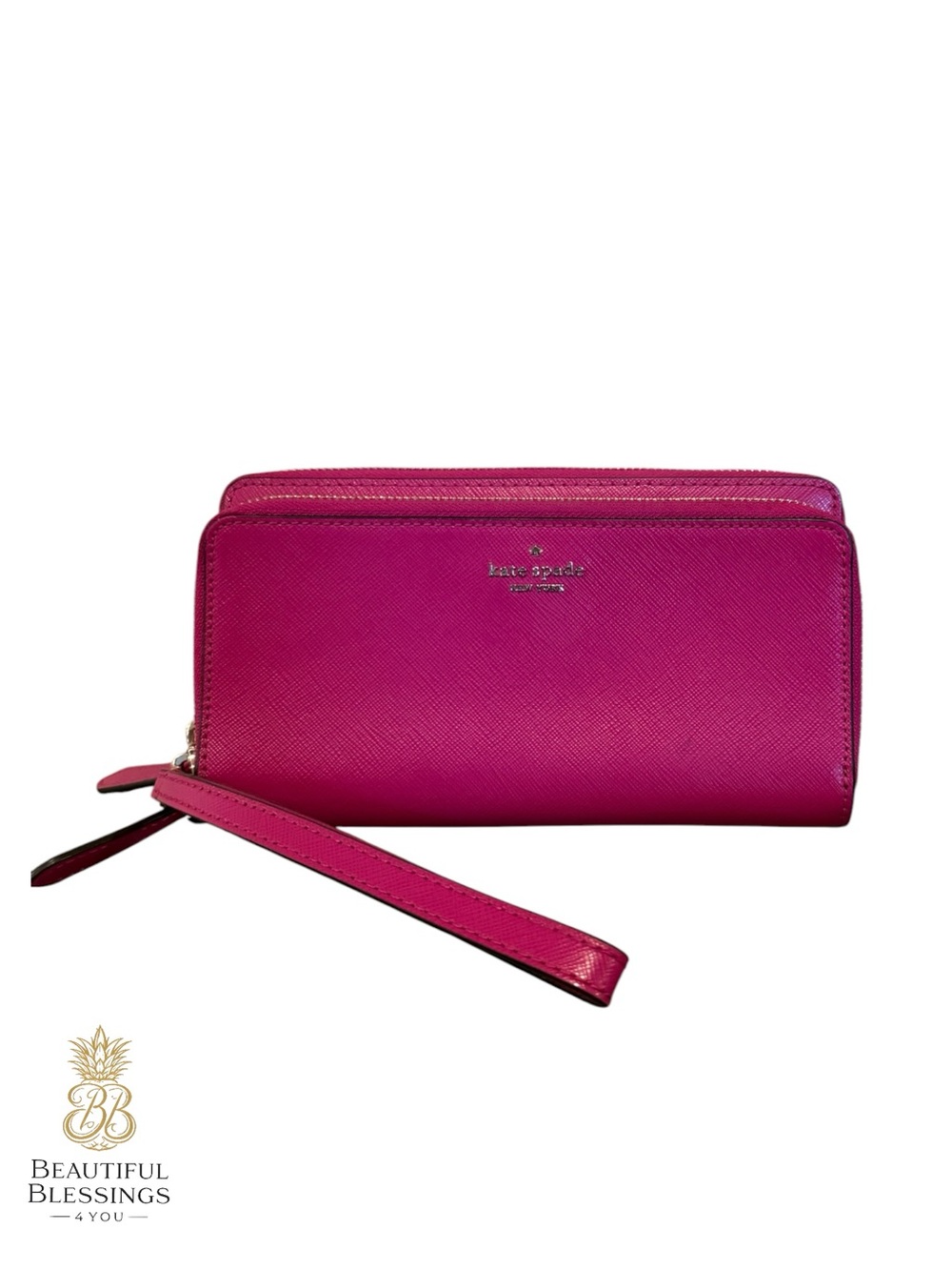 Kate Spade New York Staci Large Zip Around Wristlet Wallet Mulberry Pink